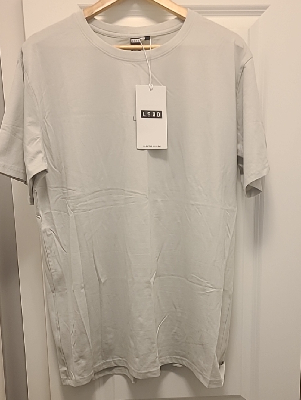 LSKD Men's Short Sleeve Crew T-Shirt — Light Gray